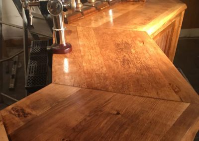 A bespoke bar top made by using sawmills in North Wales